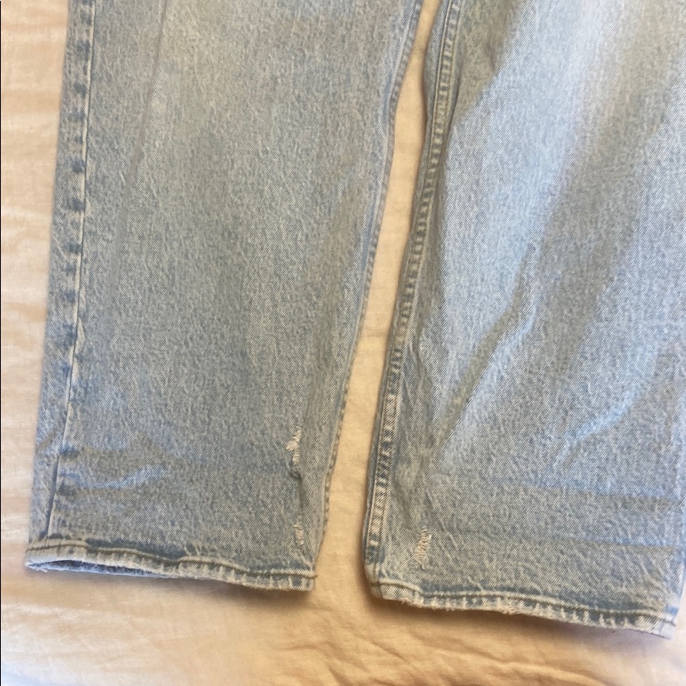 Abercrombie & Fitch Light Blue Straight Leg Jeans - Picture 2 of 5